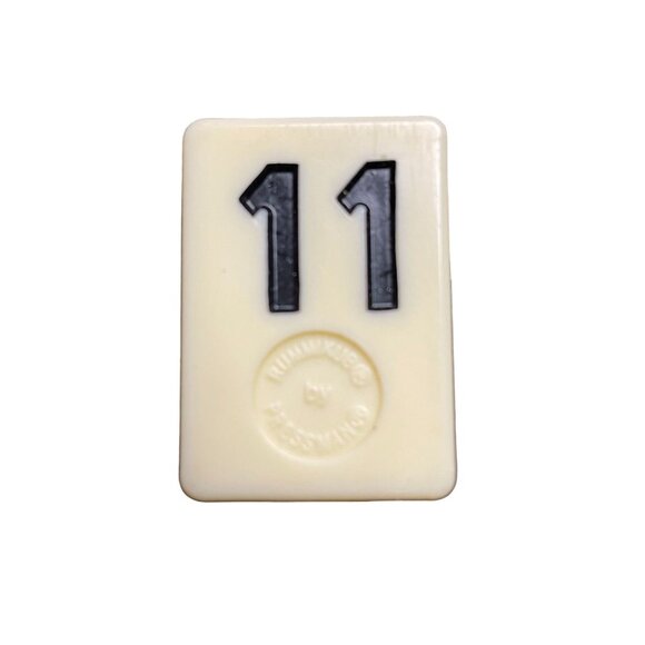 Pressman Rummikub Black 11 Tile Original Replacement Game Piece Smooth Back u - Picture 1 of 2